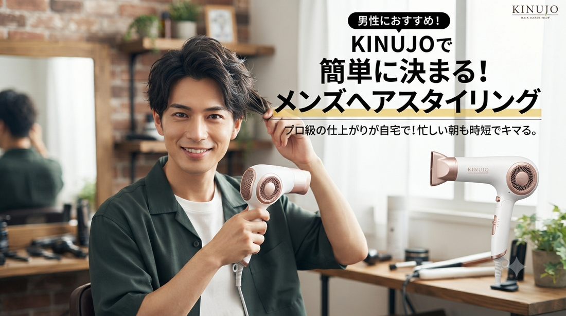 男性におすすめ！KINUJOで簡単に決まるメンズヘアスタイリング方法